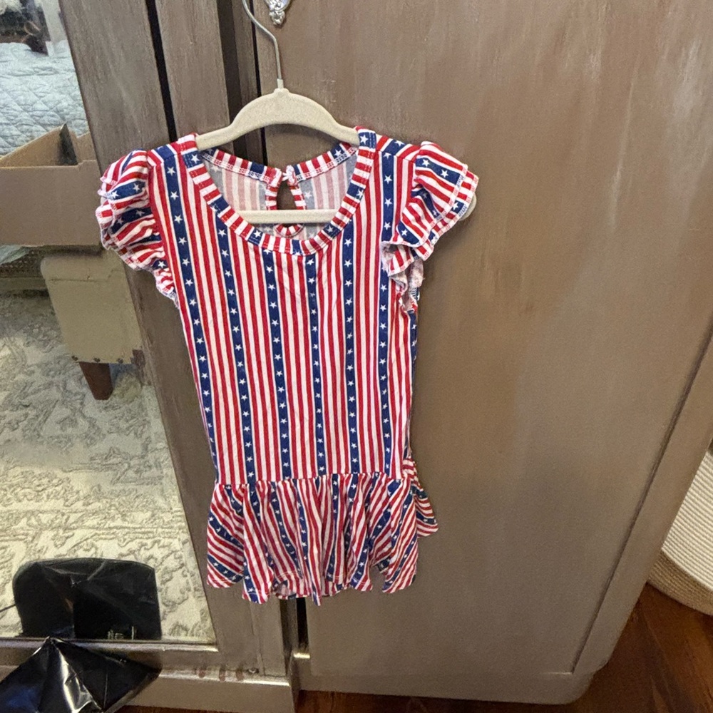 Kids Striped Short Sleeve One Piece